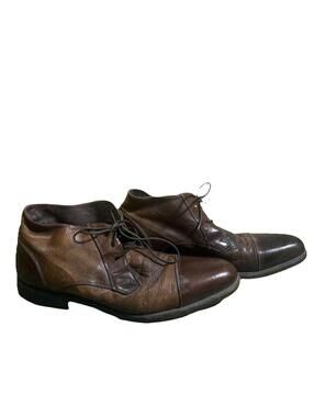 Vintage Cole Haan Bragano Made in Italy Chukka Boots Brown Leather Men Sz 9